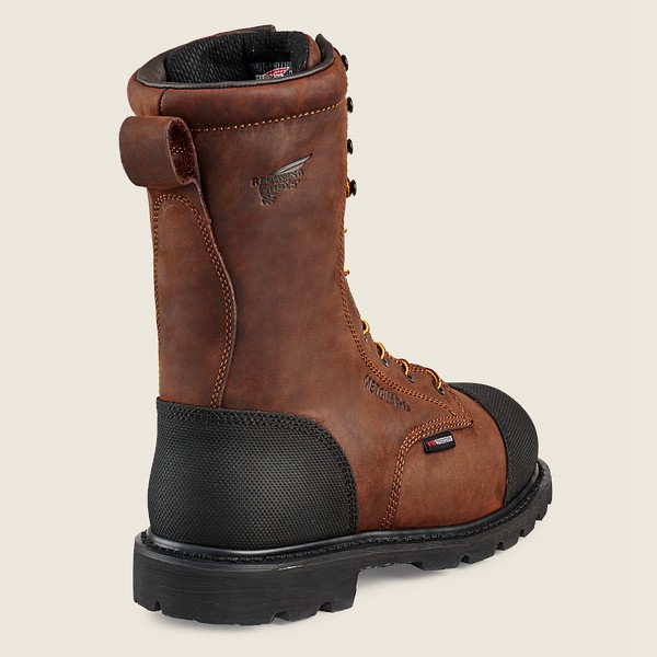 Safety Støvler Herre - Red Wing Truwelt - 10-Inch Insulated Waterproof Toe Metguard - Brune/Sort - E